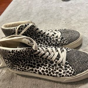 Black and white madewell high top sneakers